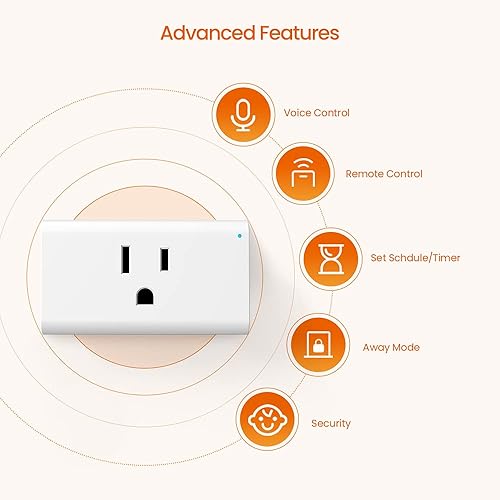 Miniatura 2 de TENDA SP3 (1 unidad) Interruptor de salida WiFi de enchufe inteligente, compatible con Alexa y Google Assistant para control de voz, temporizador y