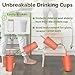 Homestockplus Reusable Wheat Straw Cups with Lids and Silicone Straws, 10 Oz Chip Resistant E-Co Friendly Small Water Cups for Milk, Drinks, Smoothies - 4 Colors
