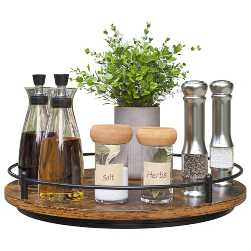 Image of Lazy Susan Organizer,12 Inch Lazy Susan Turntable for Cabinet Table,Turntable Organizer Lazy Susan Spice Rack with 4 Non Slip Pads, Lazy Susan for Kitchen Countertop Refrigerator Cupboard