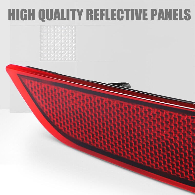 Image of Pair Rear Bumper Reflector Light 84037296 84037297 Left Right Side for Chevrolet Cruze 2016 2017 2018 2019 (Left+Right Side)