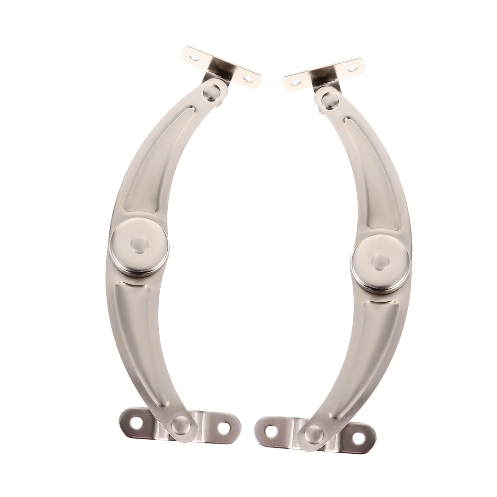 PRETYZOOM 1Pair Friction Assisted Lid Supports for Cabinets Easy to Install Silver