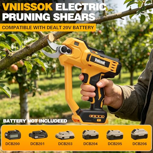 Image of Electric Pruning Shears Cordless Pruner Shears Compatible with DeWalt 20V Battery (No Battery) Perfect for Tree Trimming Gardening, Garden Orchard (Electric Pruning Shears)
