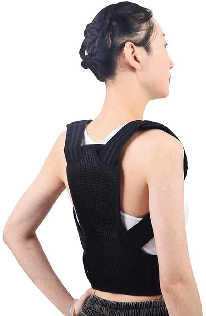 Gljtuo Black Posture Corrector Back Pain Posture Corrector Back Hump Correction Belt Adjustable Back Straightener Providing Pain Relief From Neck Back Shoulder Back Posture,-X-Large,-X-Large