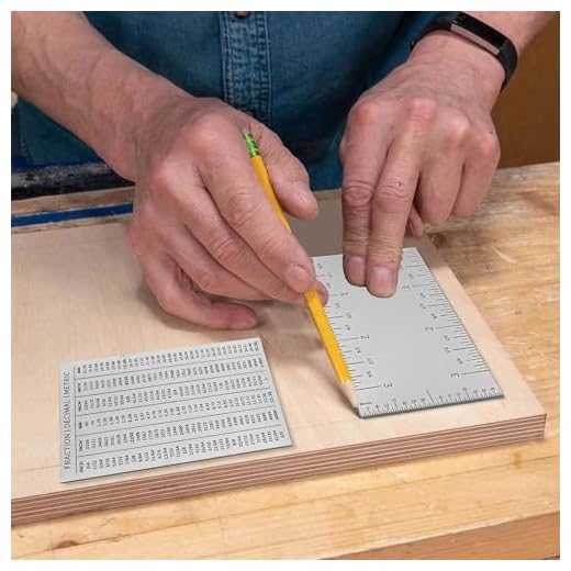 3-Inch Precision Pocket Ruler, Durable Stainless Steel Small Metal Ruler with 4-Sided Scales, Professional Woodworking Measuring & Marking Tool, Matte Finish Easy-to-Read Mini Ruler
