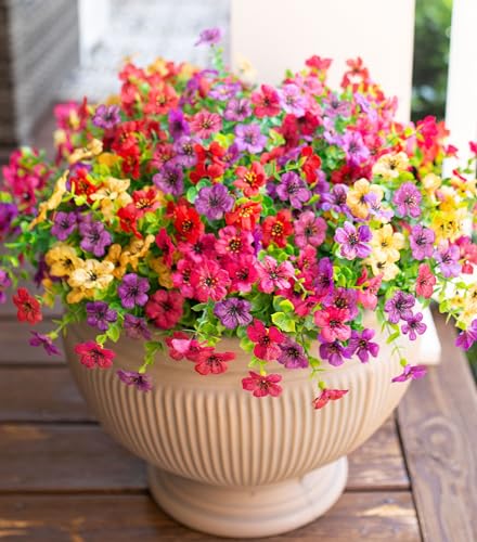 HyeFlora Artificial Flowers for Outdoor Indoor Garden Home Decoration, Faux Flower Daisy with...