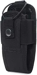 Coldre Tático bolsa em Nylon, Porta Rádio Comunicador com Clipe, Preto