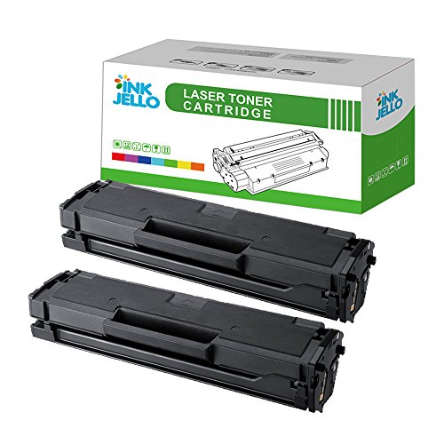 InkJello Compatible Toner Cartucho Reemplazo por Samsung ML-2160 ML-2162 ML-2165 ML-2165W ML-2168 SCX-3400 SCX-3400F SCX-3405 SCX-3405F SCX-3405FW SCX-3405W SF-760P MLT-D101S (Negro, Doble-Pack)