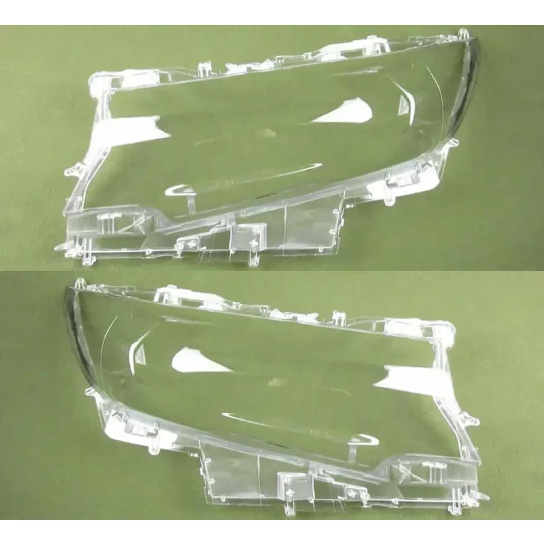 Oulesh Headlight Lens Cover for Toyota Prado 2017-2019, 1Pair Car Front Headlight Cover Transparent Lampshade Headlamp Shell