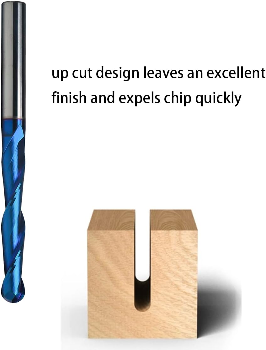 T2130BC Ball Nose CNC 2D and 3D Carving 0.10 Deg SupeRun Coated Up Cut with 1/4" x 1 1/2" x 1/4" x 3" Shank 1/4"… - Image 5