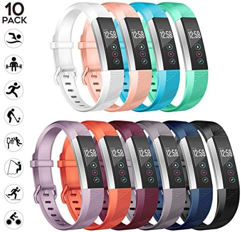 sunyfeel Replacement Bands Compatible for Fitbit Alta and Alta HR, Adjustable Soft Silicone Sport Wristband for Alta/Alta HR, Replacement Bands for Alta hr - Large Small Women Men
