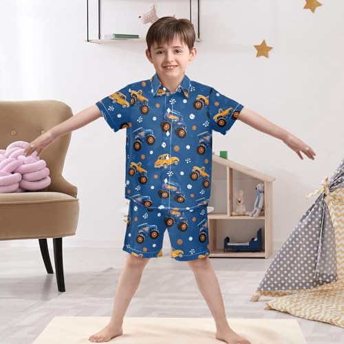 Image of Boccsty Ice Cream Drip Boy Summer Shorts Sets Hawaiian Toddler Boys T-Shirt & Pants 2 Pcs 3T-10T