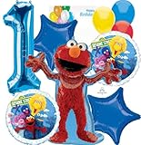 Anagram Elmo 1st Birthday Sesame Street, Bouquet of Balloons, Multicolor Officially Licensed (4424702)