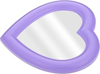 Espejo de amor con forma de corazón morado, e...