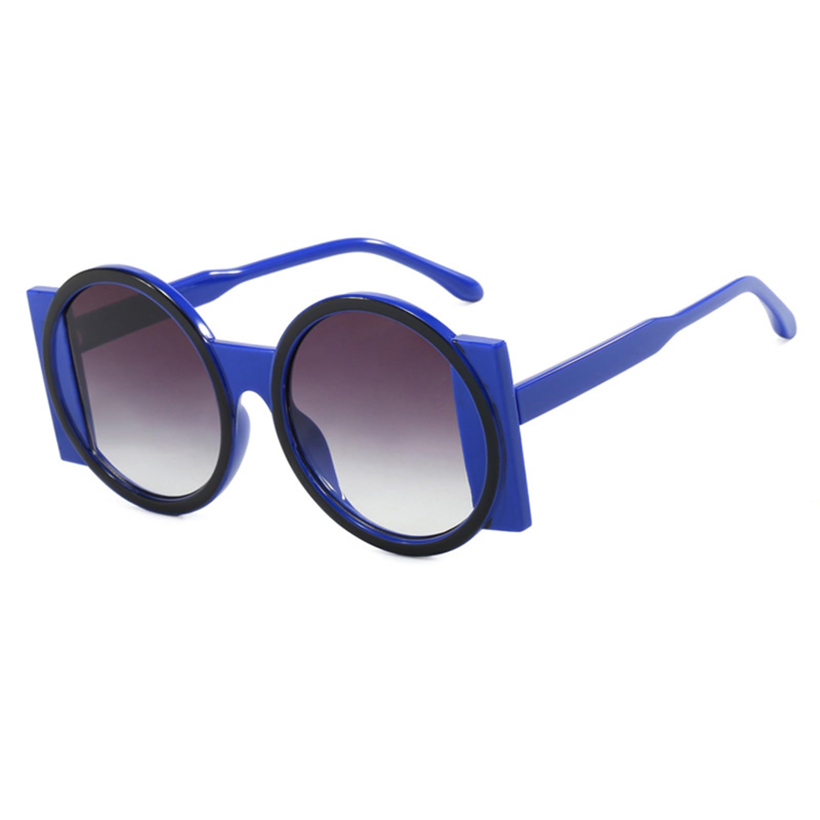Lunettes de soleil femme protection UV400 verres ronds et grands Fankexi