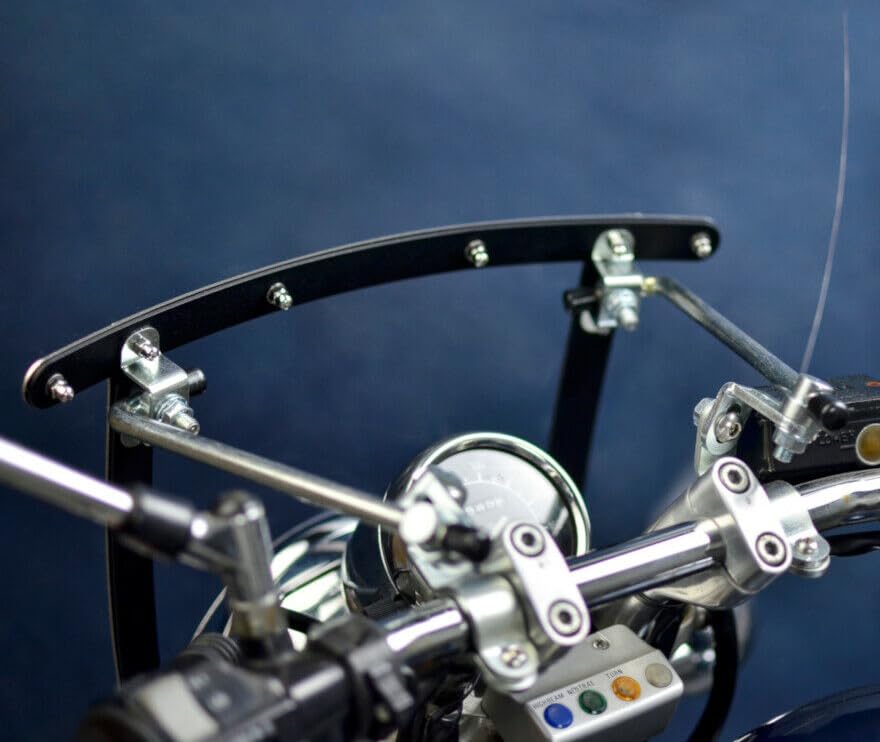 Parabrezza Schermo Alto Cupolino Paravento MotorcycleScreens Compatibile con KAWASAKI VN Vulcan 750/800 / 900/1500 MOTO CHOPPER UNIVERSALE/Trasparente