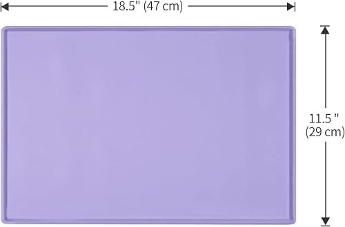 Miniatura 5 de Tapete de comida para perros, bandeja de comida impermeable de silicona para perros y gatos, mantel individual antideslizante para mascotas, tamaño