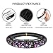 Black Alchemy Magic Witch Steering Wheel Cover, Non Slip Durable Auto Car Accessories Universal 15 Inch