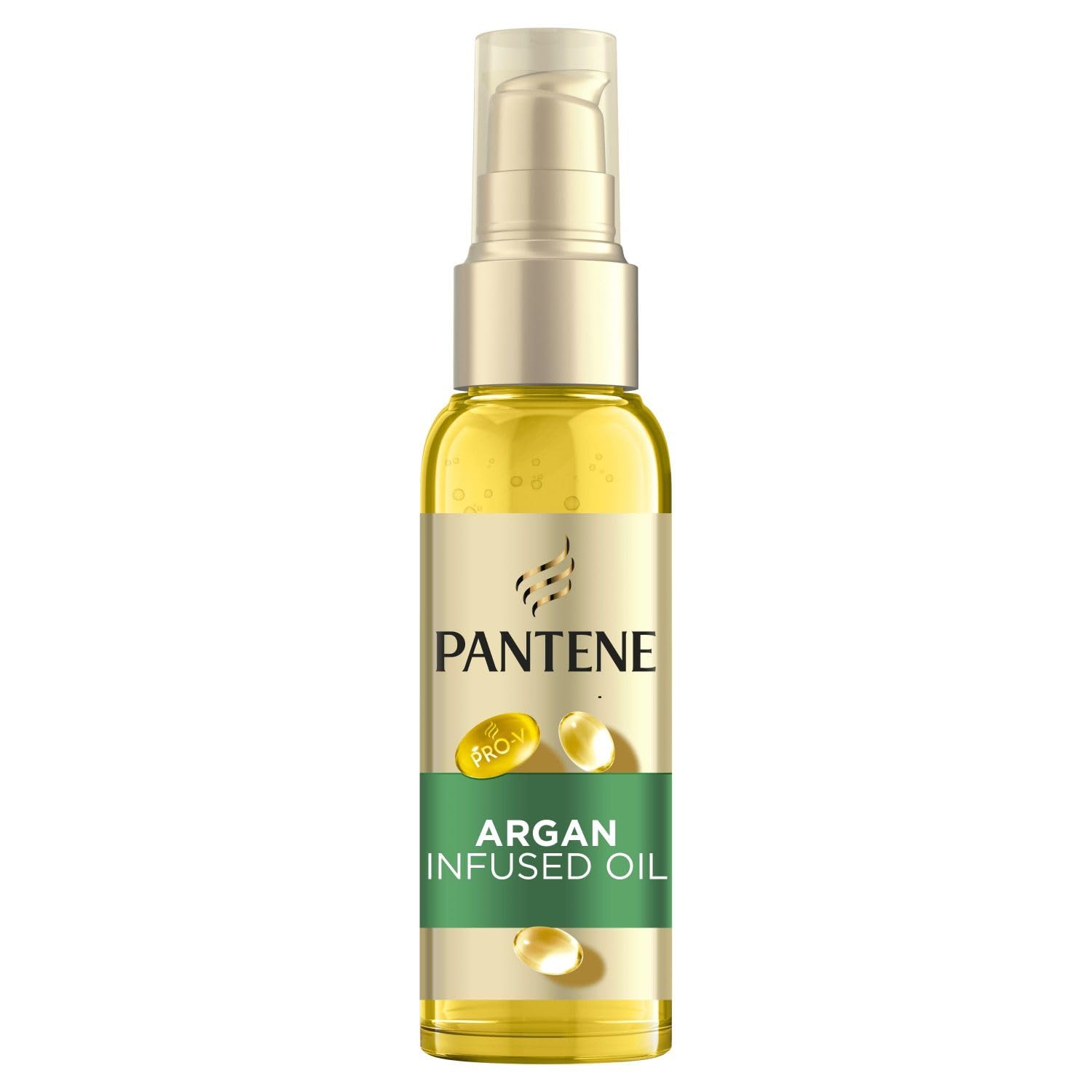 Pro-V Smooth & Sleek Argan Infused Hair Oil 100ml for Frizzy, Dull Hair, Daily Leave In Nourishing Oil, Tames Frizz, Makes Hair Silky Smooth and Enhances Shine, With Pro-V Nutrients
