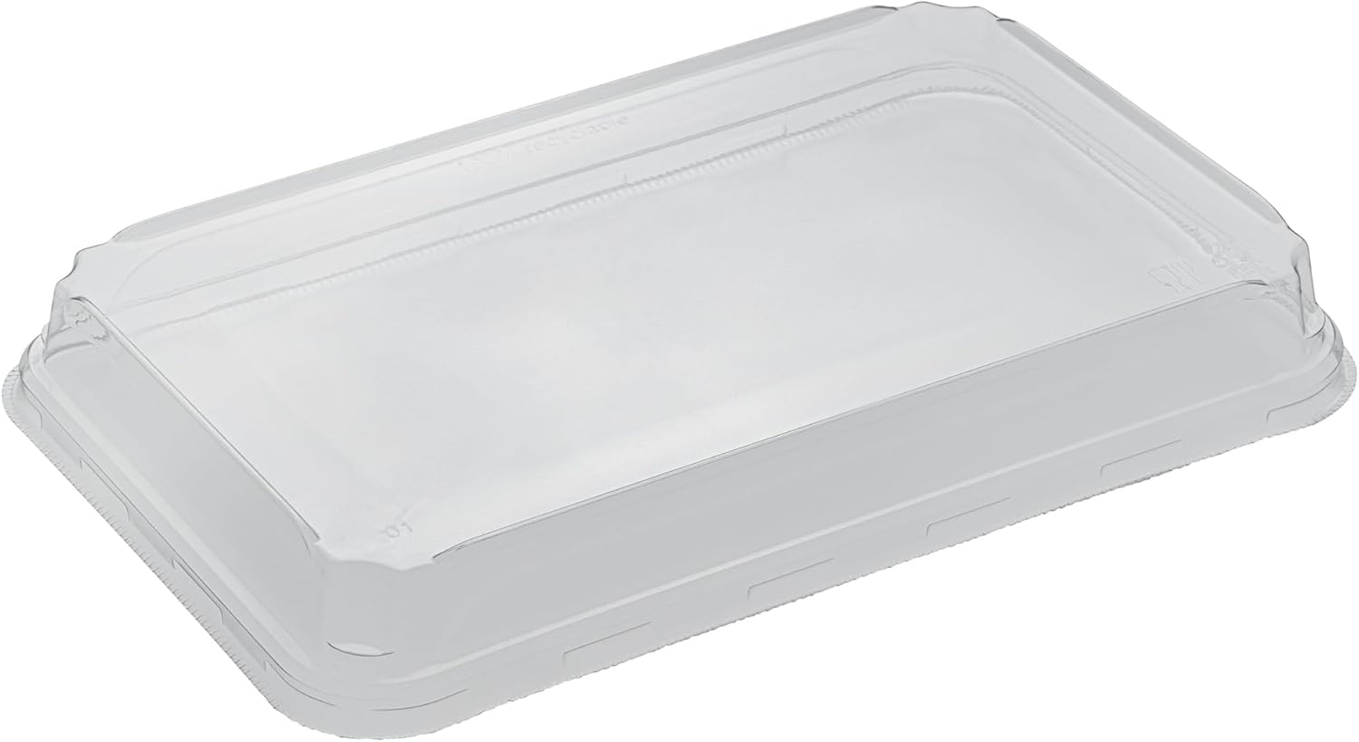 Restaurantware-LIDS ONLY: Matsuri Vision 9.6 x 6.1 x 1.2 Inch Lids For Sushi Containers, 50 Airtight Lids - Containers Sold Separately, No-Fog Design, Clear Plastic Dome Lids, For Sushi Boxes