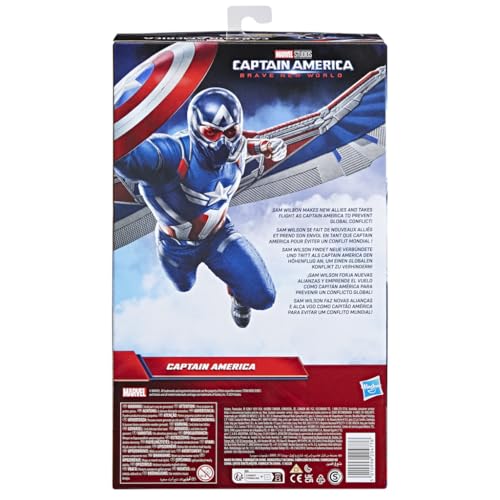 Marvel Studios Captain America Brave New World, 12-Inch Deluxe Captain America Action Figure, Multicolored, 30 cm - Image 4