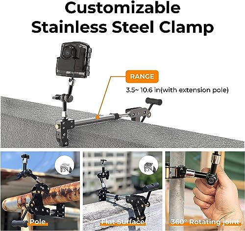Image of Brinno BCC2000 Lite Construction Bundle, TLC2020 Time Lapse Camera Waterproof Housing ATH1000 & Mounting Clamp ACC1000P - HDR FHD, 99 Day Battery Life, Stainless Steel 360-Degree Rotating Tripod Arm