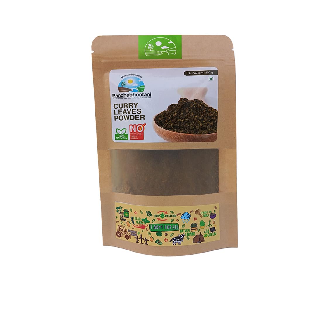 Panchabhootani Curry Leaves Chutney Powder 200g : Instant, Dip or Sprinkle, Authentic Recipe, Nutrient-rich, Rice Seasoning, Natural Flavour, No Added Colour, Traditional & Flavourful Side Dish (B0CXXWSGWS) Amazon Price History, Amazon Price Tracker