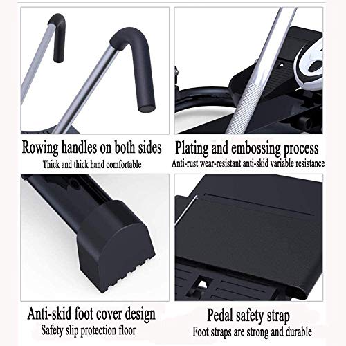 Image of Rowing Machines Rowing Machine Multifunctional Hydraulic Rowing Exercise Fitness Equipment Up to 120 Kg User Weight Foldable with 6 Resistance Levels Indoor Household