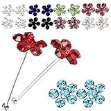 JOINPAYA 20Pcs Colorful Flower-Shaped Nose Studs Box Set Soft Rod Piercing Nose Rings Body Jewelry for Women Fashion