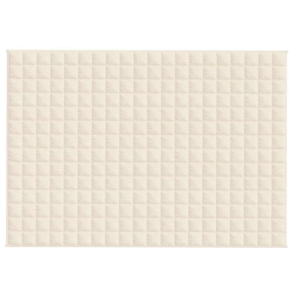 vidaXL Coperta Ponderata Crema Chiaro 140x200 cm 6 kg Tessuto
