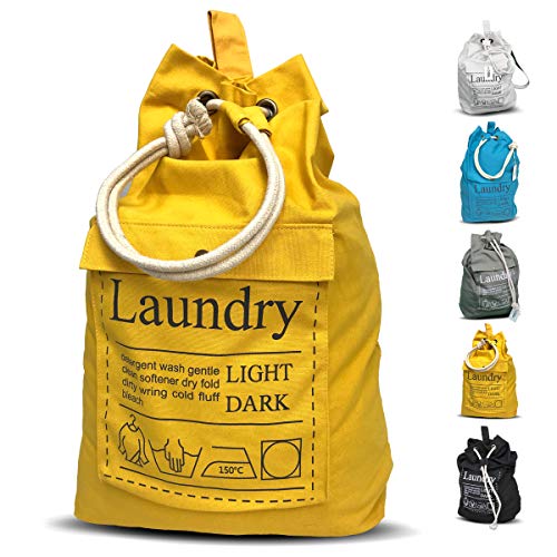 Teeo Laundry Bag Backpack Large Spacious 25”X20” Drawstring 100% Sturdy Cotton Canvas