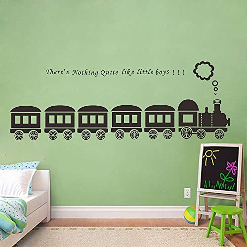Vinilo Decorativo Tren Pared Negro PVC Removible miniatura 5