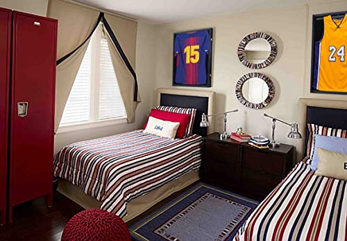 Image of Jersey Frame Display Case, Large Lockable Shadow Box Sports Jersey Frame with UV Protection Acrylic and 2 Hanger for Baseball Basketball Football Soccer Hockey Shirt,Uniform, Graduates Black