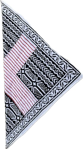 Hand Printed Cotton Bandanas for Women - Hand Block Paisley Design Premium Kerchiefs for Men and Women - Handmade Organic Cotton Bandanas for Women - Exceptional Design High-Grade Boho Chic2