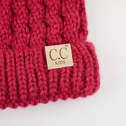 Image of C.C Exclusives Children Kid Double Pompom Knitted Beanie for Kids Ages 2-5 (KID-23)(KID-24)(KIDS-2055)