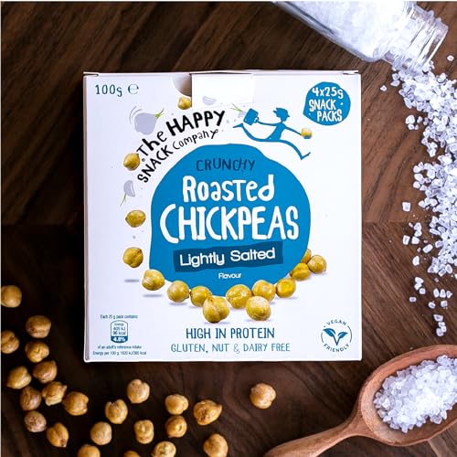 The Happy Snack Company Roasted Chickpeas Lightly Salted - Pack of 20 x 25g, Deliciously Healthy Snacks, Plant Based Protein & Fibre. Low Fat, Sugar & Calories, Free From 14 Allergens, Vegan - Image 6
