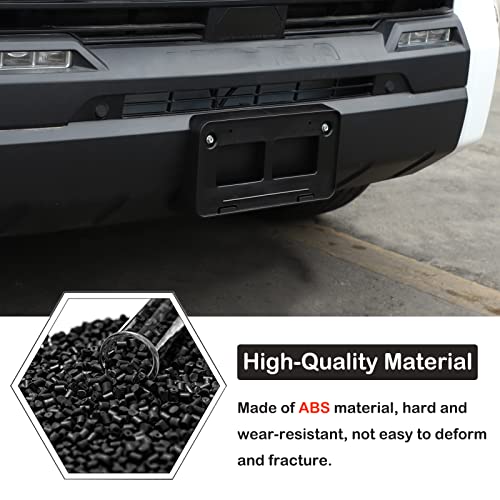 Car Front License Plate Frame Bracket Compatible with Toyota Tundra 2022-2023 Front License Plate Tag Holder Mounting Mount Adapter Bumper Brackets Frame Trim Cover Tag Holder Replacement Accessories - Image 4