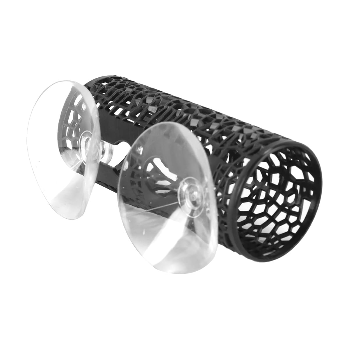 Laroal 2PCS Betta Fish Tunnel, Hollow Fish Hideout Resting Tube With Suction Cup Aquarium Decorations(Black,Pink) - Image 3