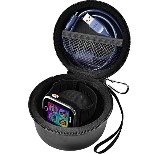 Case Compatible with VTech KidiZoom Smartwatch DX2, DX3, for Little Tikes Tobi Robot, Portable Kid Watch Carrying Storage Organizer for VTech Kidizoom Smartwatch DX and Accessories (Box Only) - Black