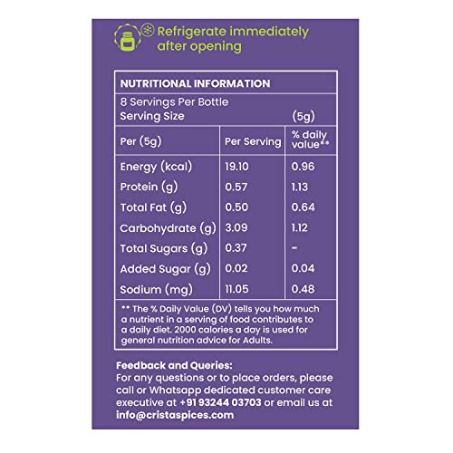 Image of CRISTA Exotic Biryani Masala Spice Mix | Rich in flavour | No Onion | No Garlic | Vegan | Pure | Zero added Colours, Fillers, Additives & Preservatives | 45 gms