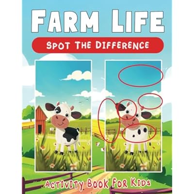 Farm Life Spot the Difference Book for Kids