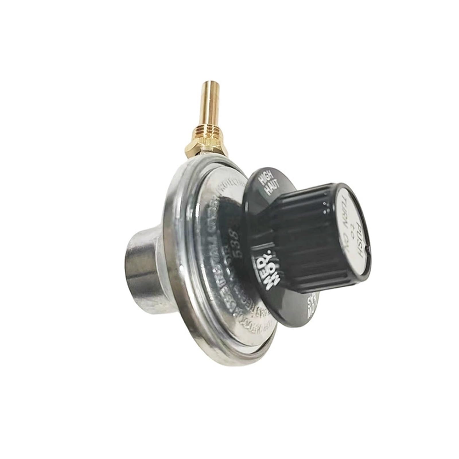 Régulateur de propane 0,5 kg avec sortie réglable 15,2-45,7 cm WC et raccord 6 mm