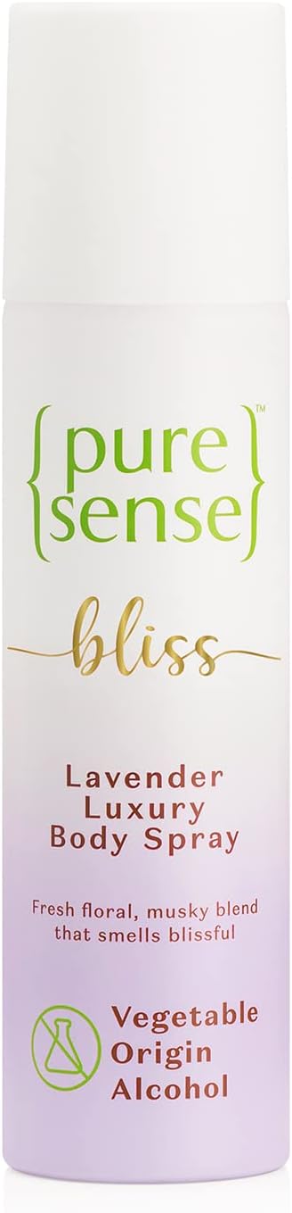 PureSense Bliss Lavender Body Spray for Women | Long Lasting Fragrance | Aluminium Free | No Gas | Floral & Musky Fragrance | 150ml