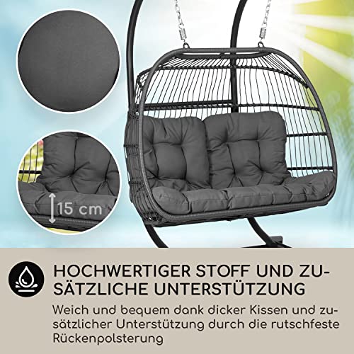 Hängesessel aus Rattan von blumfeldt Multifunktionale Hängeschaukel für Garten und Balkon
