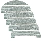 5Pcs Mopping Cloths Pads for iHome AutoVac Nova, Halo Self Empty Robot Vacuum Replacement Accessory Parts
