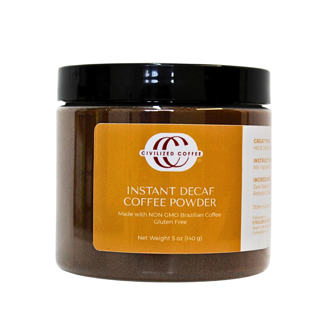 Civilized Coffee Bundle 2 Instant Black tea Powder & 1 Instant Decaf Coffee