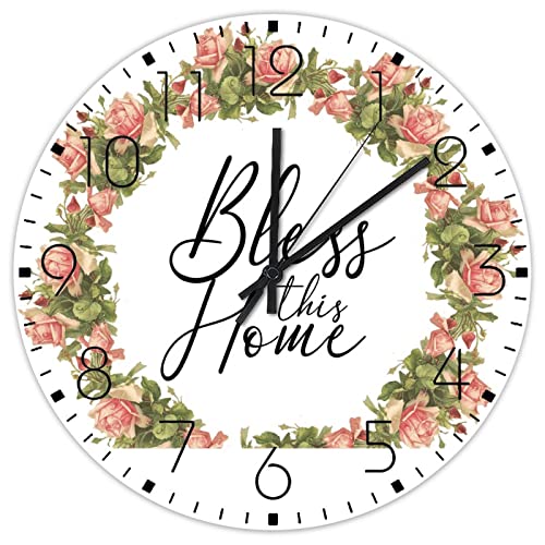 Horloge murale Bless This Home pour une décoration de maison chaleureuse - 2