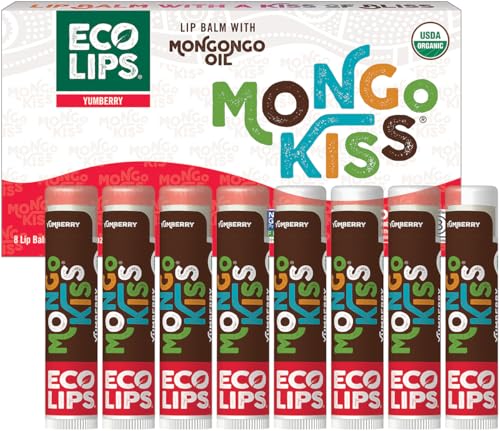 Eco Lips Mongo Kiss USDA Organic Lip Balm Yumberry 8-Pack Gift Set