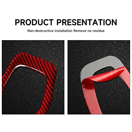 Image of Car Gear Shift Panel Decals for 2015-2023 Chrysler 300 / 300C / 300S / Limited /Touring Accessories Carbon Fiber Interior Stickers