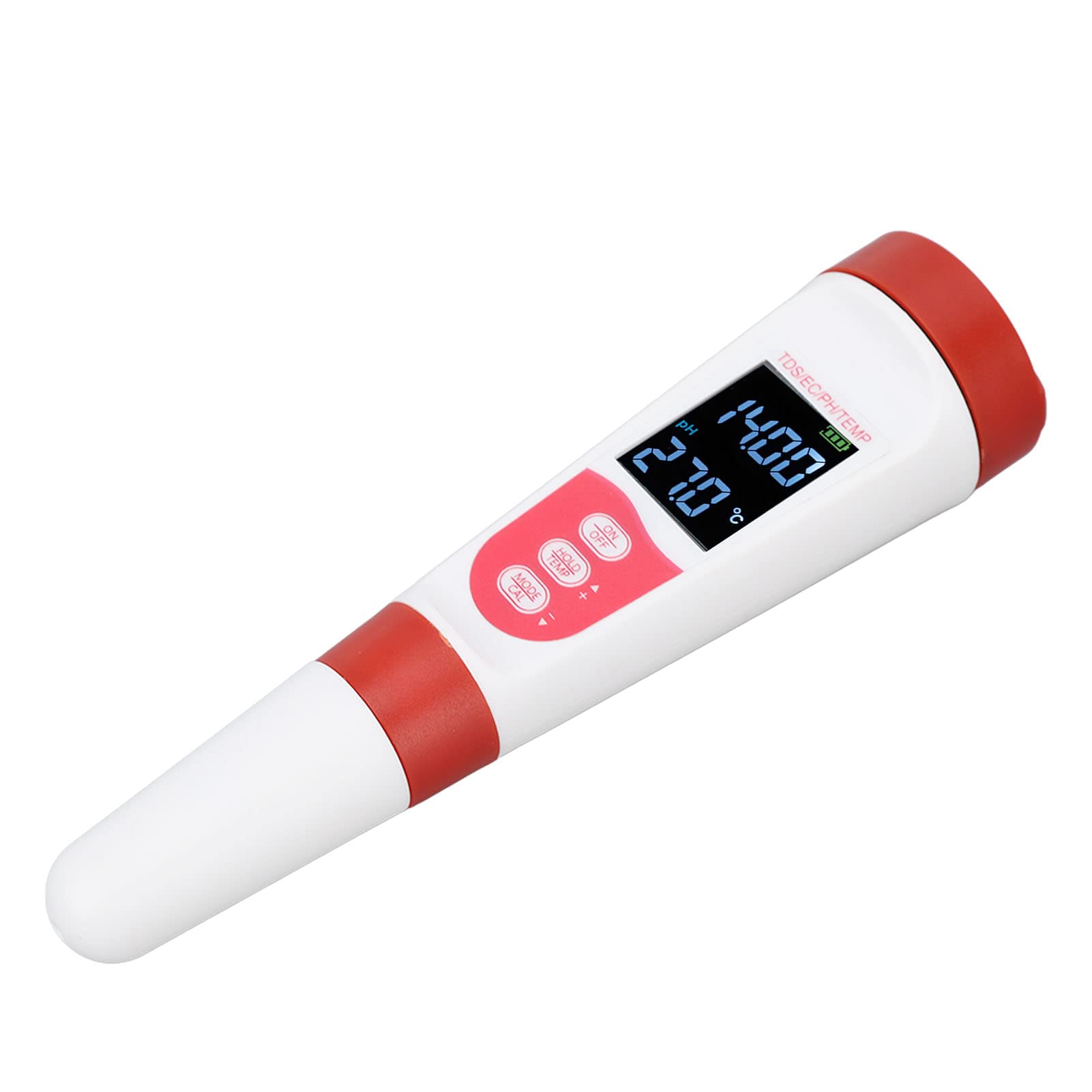 Digital Water Quality Tester, Highly Sensitive Accurate 4 in 1 PH TDS EC TEMP Water Quality Detector, Wireless Data Automatic Saving PH Detector Meter for Hydroponics Household Drinking Aquarium