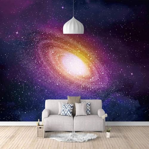 Tzxztt Estrellas Creativas En Tridimensional En Un Cielo Estrellado Papel Pintado 3D Seda Texturizada Primera Calidad Neutros Material Ideal Para SalóN Dormitorio-200cm×140cm